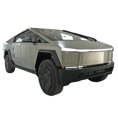 Silver Tesla Cyber Off-Road Pickup Truck met volledig stalen carrosserie en 180 km/h maximale snelheid