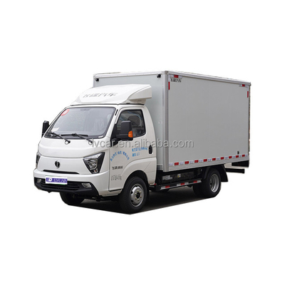 Goedkope 3,5-tons doos type kleine zuiver elektrische vrachtwagen met een doos wit 4010*1850*1650