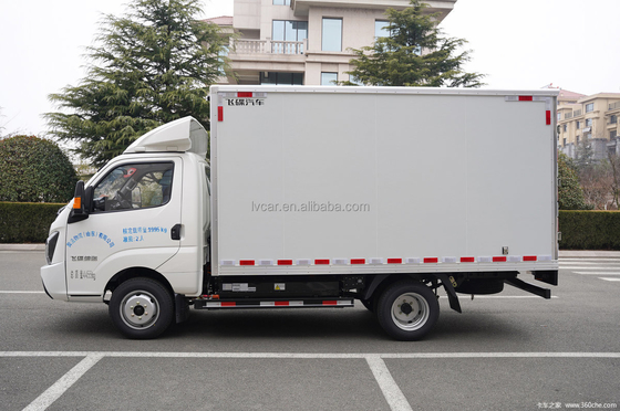Goedkope 3,5-tons doos type kleine zuiver elektrische vrachtwagen met een doos wit 4010*1850*1650
