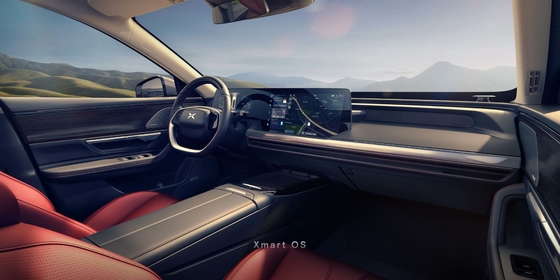 Xpeng P7 Ev 5 zitplaatsen Elektrische SUV Auto met donkere interieurkleur en turbomotor type